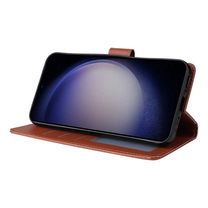 For Samsung Galaxy S25 5G 3-Card Slots Multifunctional Leather Phone Case(Brown) by buy2fix