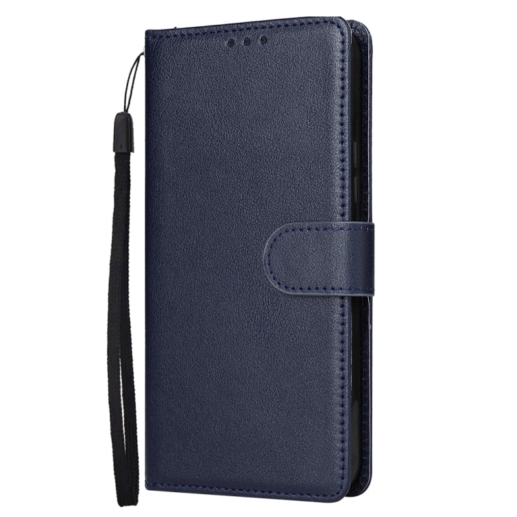 For Samsung Galaxy S25 5G 3-Card Slots Multifunctional Leather Phone Case(Blue) by buy2fix