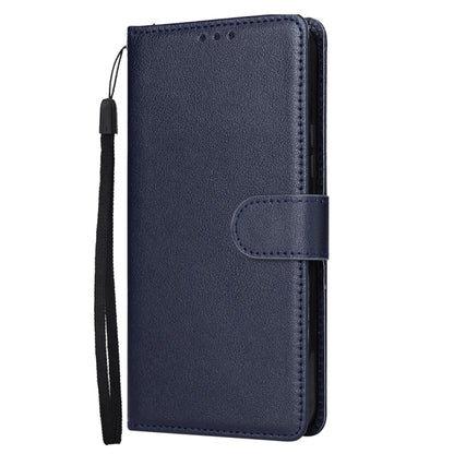 For Samsung Galaxy S25 5G 3-Card Slots Multifunctional Leather Phone Case(Blue) by buy2fix