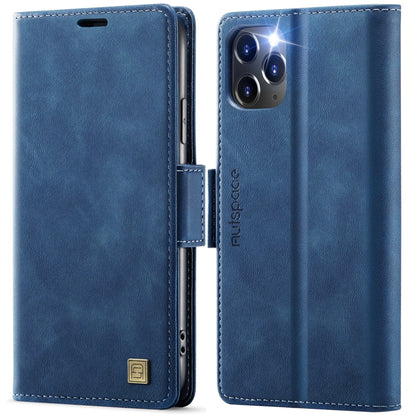 For iPhone 11 Pro Max AutSpace A11 Side Buckle MagSafe Magnetic RFID Phone Leather Case(Blue) - iPhone 11 Pro Max Cases by AutSpace | Online Shopping UK | buy2fix