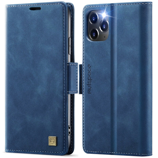 For iPhone 11 Pro Max AutSpace A11 Side Buckle MagSafe Magnetic RFID Phone Leather Case(Blue) - iPhone 11 Pro Max Cases by AutSpace | Online Shopping UK | buy2fix