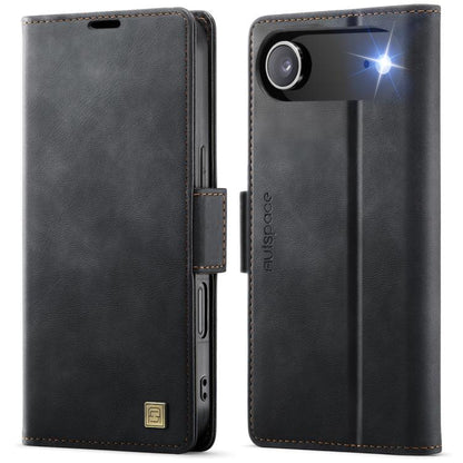 For iPhone Air AutSpace A11 Side Buckle MagSafe Magnetic RFID Phone Leather Case(Black) - iPhone Air Cases by AutSpace | Online Shopping UK | buy2fix