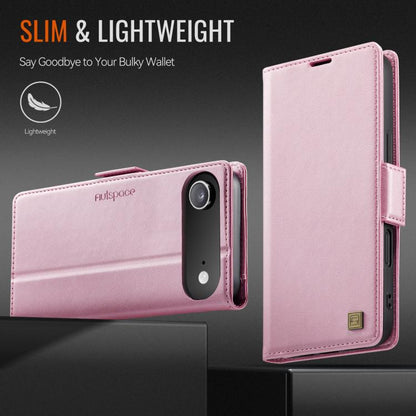 For iPhone Air AutSpace A11 Side Buckle MagSafe Magnetic RFID Phone Leather Case(Rose Gold) - iPhone Air Cases by AutSpace | Online Shopping UK | buy2fix