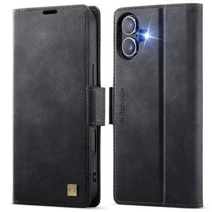 For iPhone 17 AutSpace A11 Side Buckle MagSafe Magnetic RFID Phone Leather Case(Black) - iPhone 17 Cases by AutSpace | Online Shopping UK | buy2fix