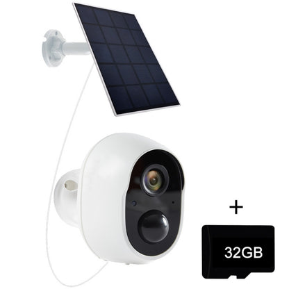 Graffit Version Home Ultra-HD Solar Panel Wireless WiFi Surveillance Camera, Memory Card:32GB(US Plug) - Wireless Camera by buy2fix | Online Shopping UK | buy2fix