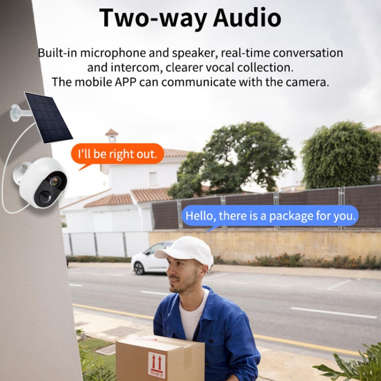 Graffit Version Home Ultra-HD Solar Panel Wireless WiFi Surveillance Camera, Memory Card:32GB(US Plug) - Wireless Camera by buy2fix | Online Shopping UK | buy2fix