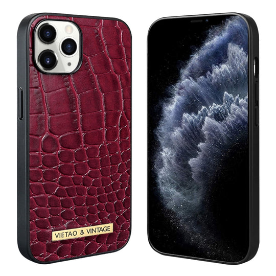 For iPhone 11 VIETAO Alligator Texture PU Phone Case(Red)