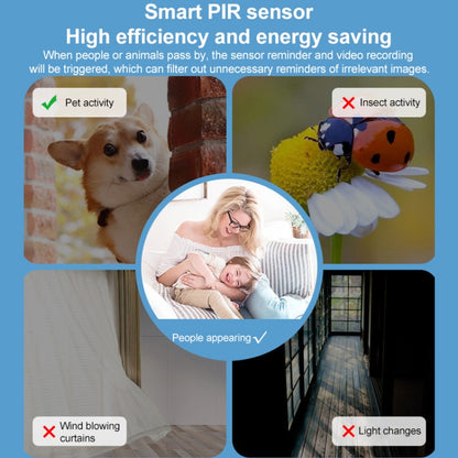 3MP Home Outdoor HD Wireless Surveillance Camera, WiFi Version+5200mAh Battery+Onecam APP(US Plug) - Wireless Camera by buy2fix | Online Shopping UK | buy2fix