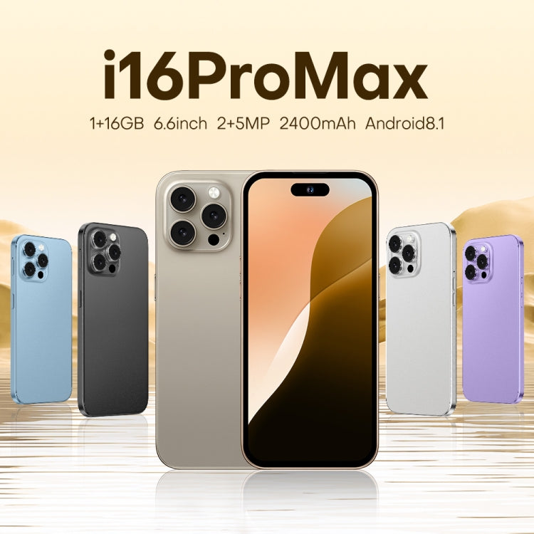 U218 / i16 Pro Max, 1GB+16GB, 6.6 inch Android 8.1 MTK6580A Quad Core, OTG, Network: 3G, Dual SIM, Plug:EU Plug(Desert Gold) -  by buy2fix | Online Shopping UK | buy2fix