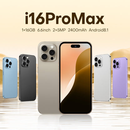 U218 / i16 Pro Max, 1GB+16GB, 6.6 inch Android 8.1 MTK6580A Quad Core, OTG, Network: 3G, Dual SIM, Plug:EU Plug(Black) -  by buy2fix | Online Shopping UK | buy2fix