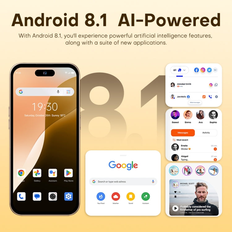 U218 / i16 Pro Max, 1GB+16GB, 6.6 inch Android 8.1 MTK6580A Quad Core, OTG, Network: 3G, Dual SIM, Plug:EU Plug(White) -  by buy2fix | Online Shopping UK | buy2fix