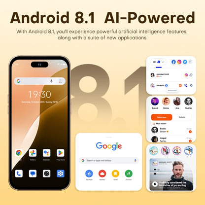 U218 / i16 Pro Max, 1GB+16GB, 6.6 inch Android 8.1 MTK6580A Quad Core, OTG, Network: 3G, Dual SIM, Plug:EU Plug(White) -  by buy2fix | Online Shopping UK | buy2fix