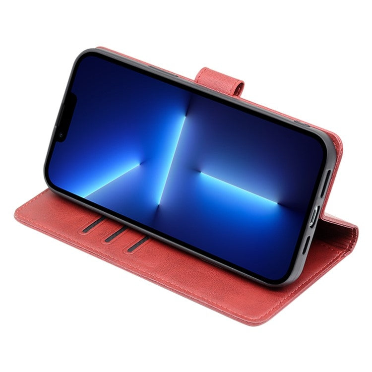 For Samsung Galaxy S25 5G Calf Texture Buckle Flip Leather Phone Case(Red) by buy2fix