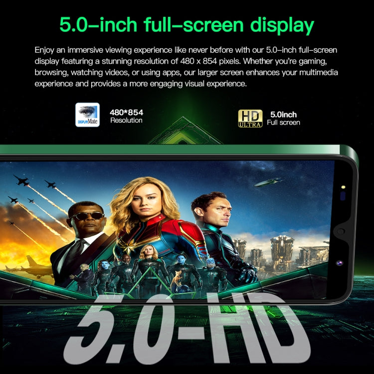 Povo6 Neo / DP29, 1GB+16GB, Face Identification, 5.0 inch Android 8.1 MTK6580M Quad Core, Network: 3G, Dual SIM, Plug:US Plug(Black) -  by buy2fix | Online Shopping UK | buy2fix