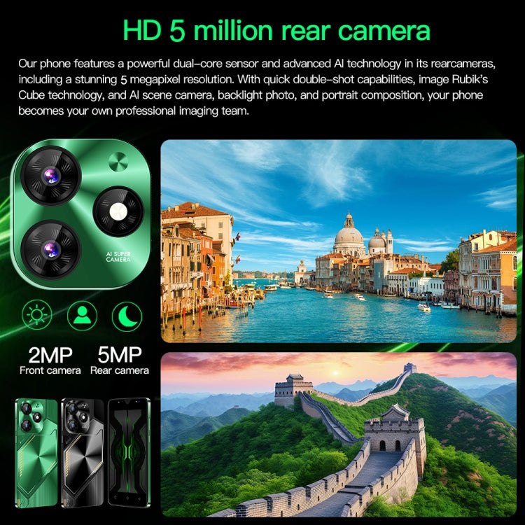 Povo6 Neo / DP29, 1GB+16GB, Face Identification, 5.0 inch Android 8.1 MTK6580M Quad Core, Network: 3G, Dual SIM, Plug:UK Plug(Green) -  by buy2fix | Online Shopping UK | buy2fix