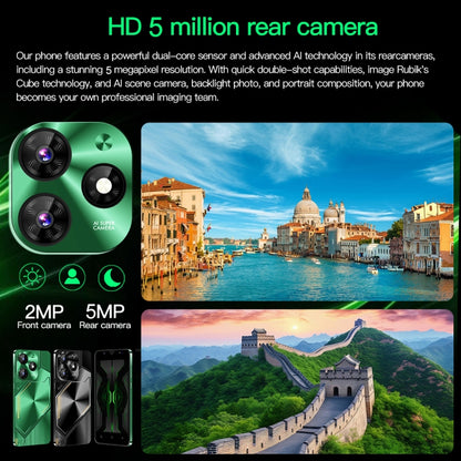 Povo6 Neo / DP29, 1GB+16GB, Face Identification, 5.0 inch Android 8.1 MTK6580M Quad Core, Network: 3G, Dual SIM, Plug:UK Plug(Green) -  by buy2fix | Online Shopping UK | buy2fix