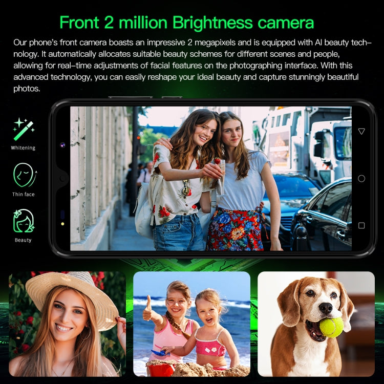 Povo6 Neo / DP29, 1GB+16GB, Face Identification, 5.0 inch Android 8.1 MTK6580M Quad Core, Network: 3G, Dual SIM, Plug:US Plug(Black) -  by buy2fix | Online Shopping UK | buy2fix