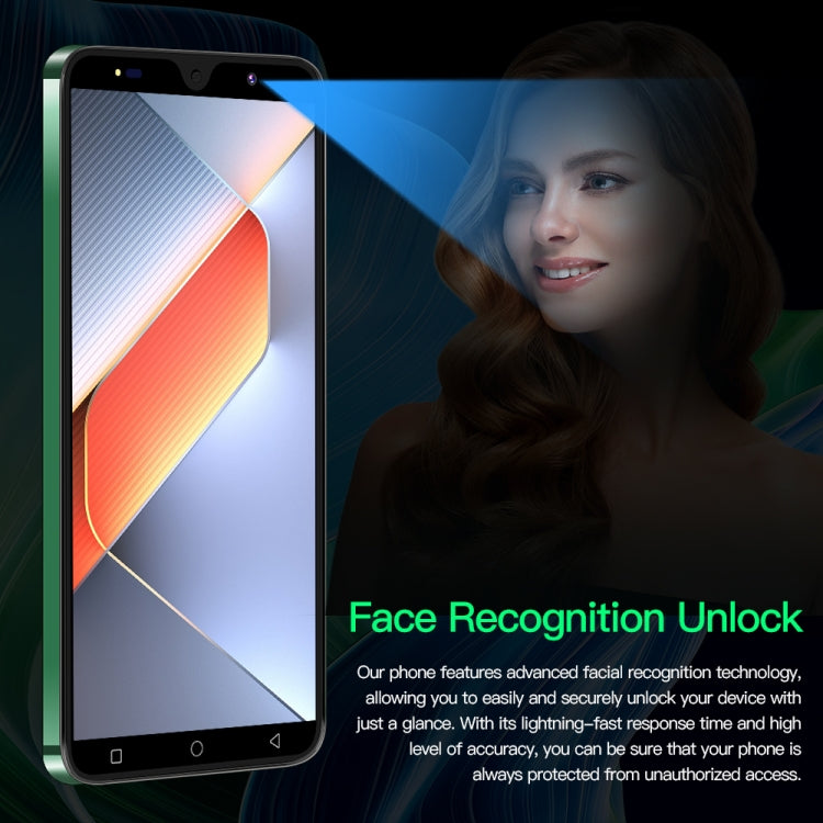 Povo6 Neo / DP29, 1GB+16GB, Face Identification, 5.0 inch Android 8.1 MTK6580M Quad Core, Network: 3G, Dual SIM, Plug:AU Plug(Green) -  by buy2fix | Online Shopping UK | buy2fix