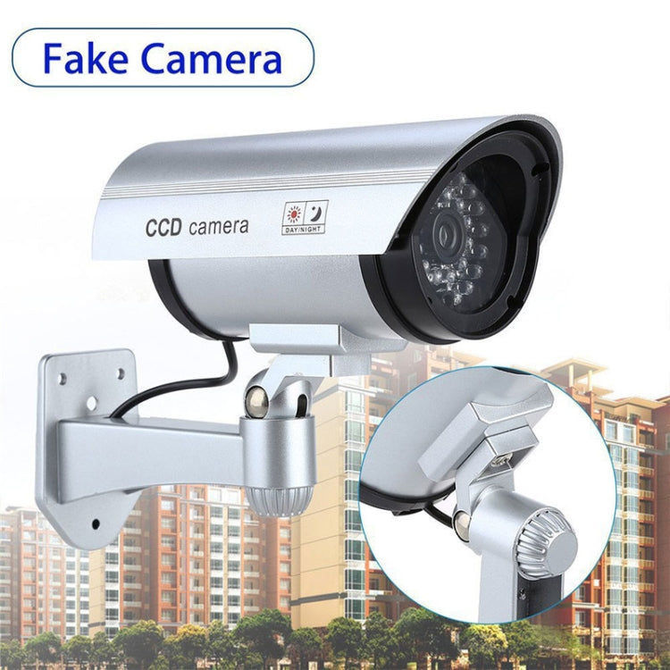 Waterproof Simulation Surveillance Camera with LED Flash Light(Black) - Simulated Cameras by buy2fix | Online Shopping UK | buy2fix