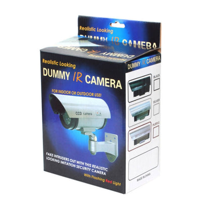 Waterproof Simulation Surveillance Camera with LED Flash Light(Silver) - Simulated Cameras by buy2fix | Online Shopping UK | buy2fix