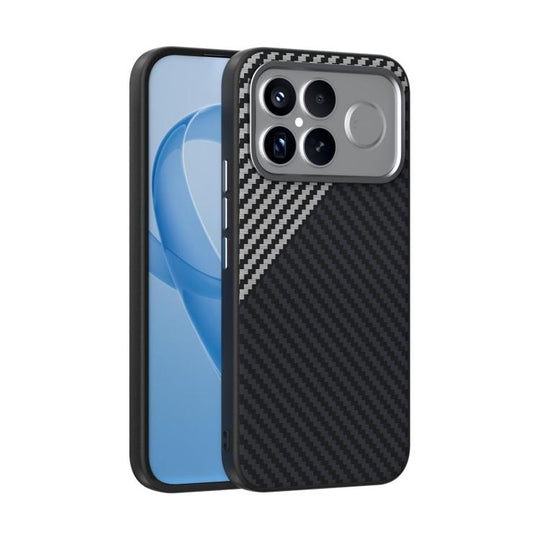 For Redmi K90 Pro Max/Poco F8 Ultra ABEEL C Carbon Fiber Series 6D Micro Relief MagSafe Phone Case(Black Grey)