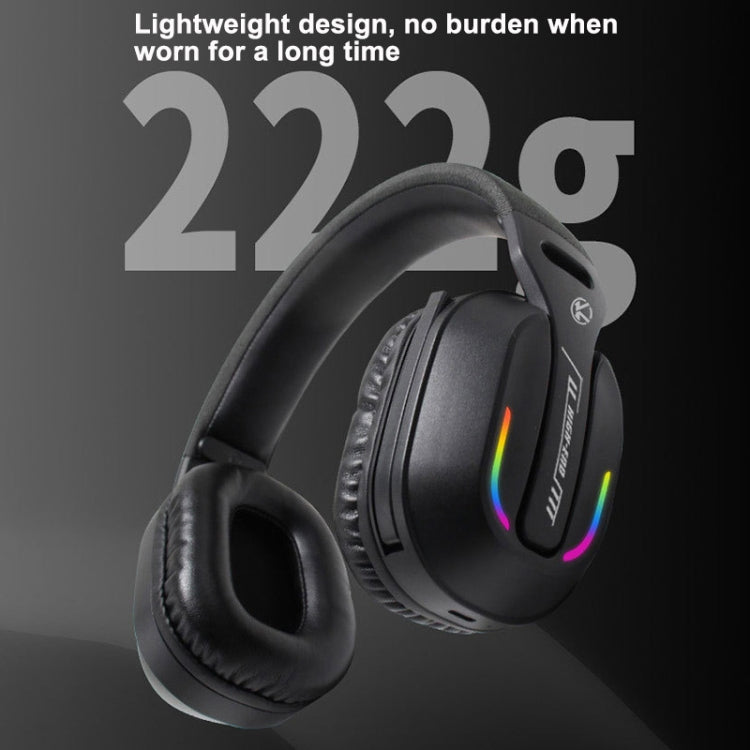 Bluetooth 5.4 Head-mounted RGB Wireless Bluetooth Gaming Headset(Grey) - Headset & Headphone by buy2fix | Online Shopping UK | buy2fix