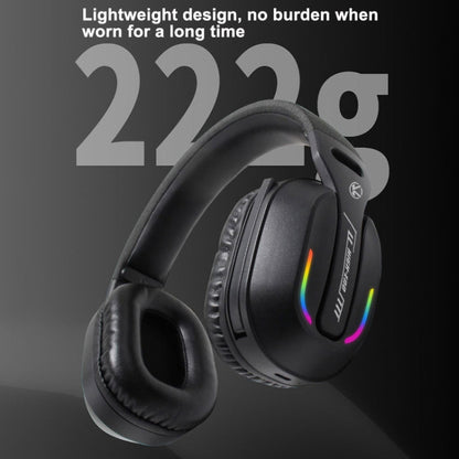 Bluetooth 5.4 Head-mounted RGB Wireless Bluetooth Gaming Headset(Grey) - Headset & Headphone by buy2fix | Online Shopping UK | buy2fix