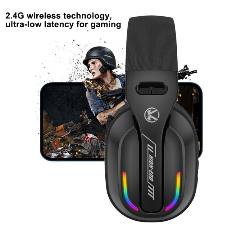 Bluetooth 5.4 Head-mounted RGB Wireless Bluetooth Gaming Headset(Grey) - Headset & Headphone by buy2fix | Online Shopping UK | buy2fix
