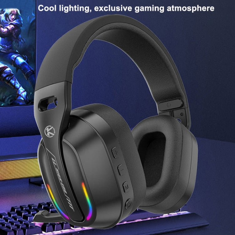 Bluetooth 5.4 Head-mounted RGB Wireless Bluetooth Gaming Headset(Grey) - Headset & Headphone by buy2fix | Online Shopping UK | buy2fix