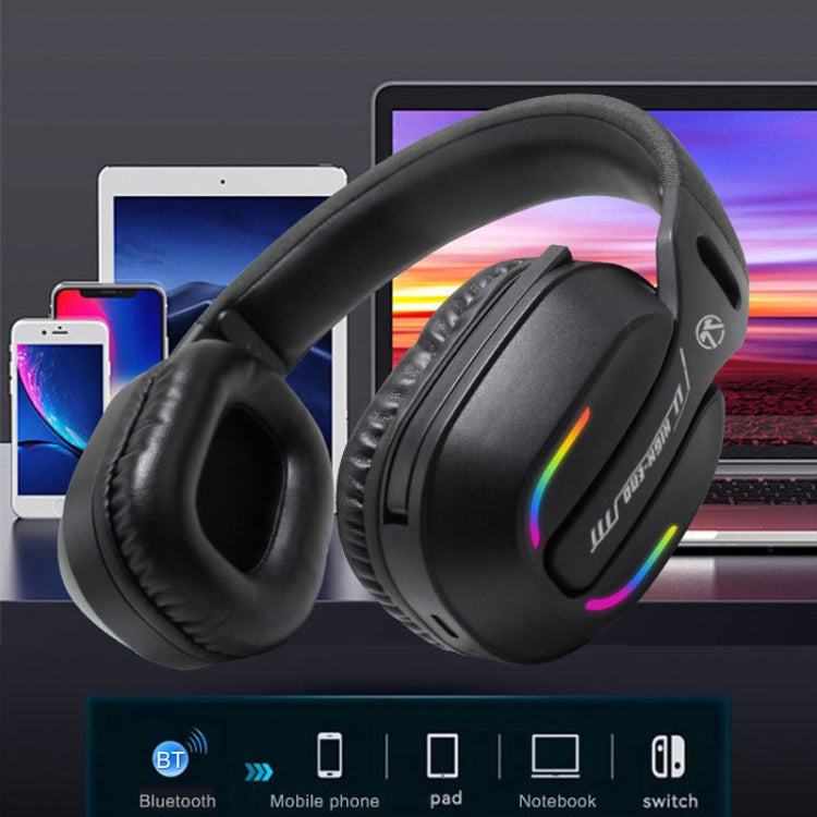 Bluetooth 5.4 Head-mounted RGB Wireless Bluetooth Gaming Headset(Grey) - Headset & Headphone by buy2fix | Online Shopping UK | buy2fix
