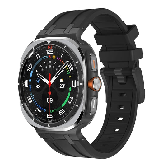 For Galaxy Watch Ultra2 2026 / 2025 / 1 2024 AP Series Liquid Silicone Watch Band(Black)