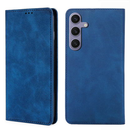 For Samsung Galaxy S25+ 5G Skin Feel Magnetic Leather Phone Case(Blue) by buy2fix