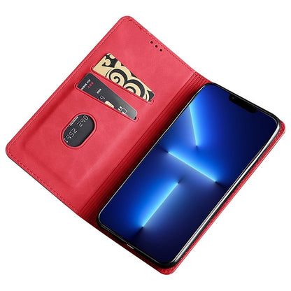 For Samsung Galaxy S25+ 5G Skin Feel Magnetic Leather Phone Case(Red) by buy2fix