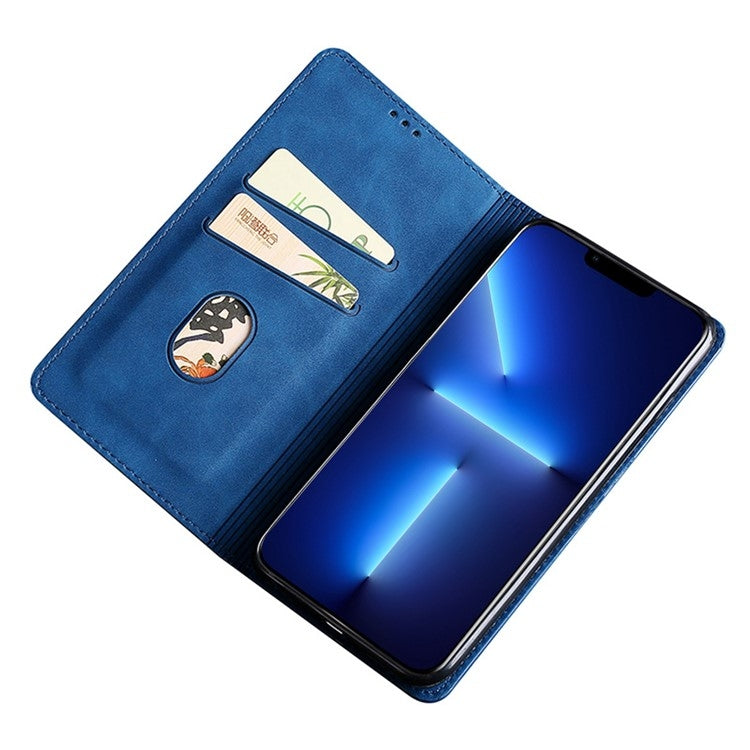 For Samsung Galaxy S25 Ultra 5G Skin Feel Magnetic Leather Phone Case(Blue) by buy2fix