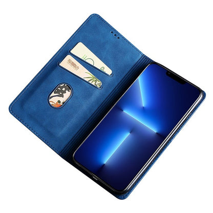 For Samsung Galaxy S25 Ultra 5G Skin Feel Magnetic Leather Phone Case(Blue) by buy2fix