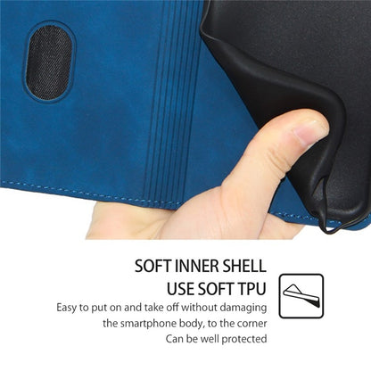 For Samsung Galaxy S25 Ultra 5G Skin Feel Magnetic Leather Phone Case(Blue) by buy2fix