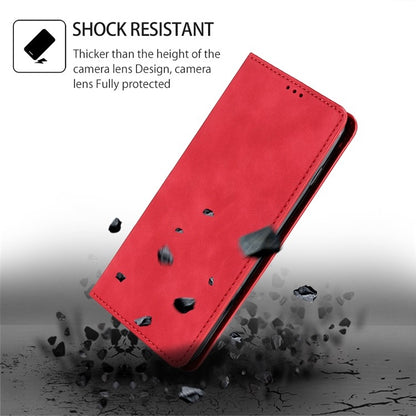 For Samsung Galaxy S25 Ultra 5G Skin Feel Magnetic Leather Phone Case(Red) by buy2fix