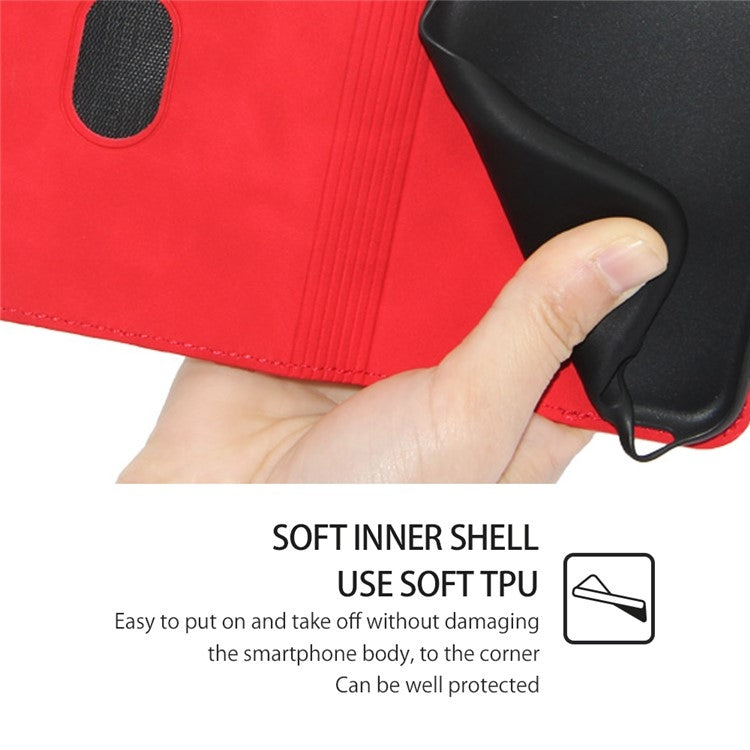 For Samsung Galaxy S25 Ultra 5G Skin Feel Magnetic Leather Phone Case(Red) by buy2fix