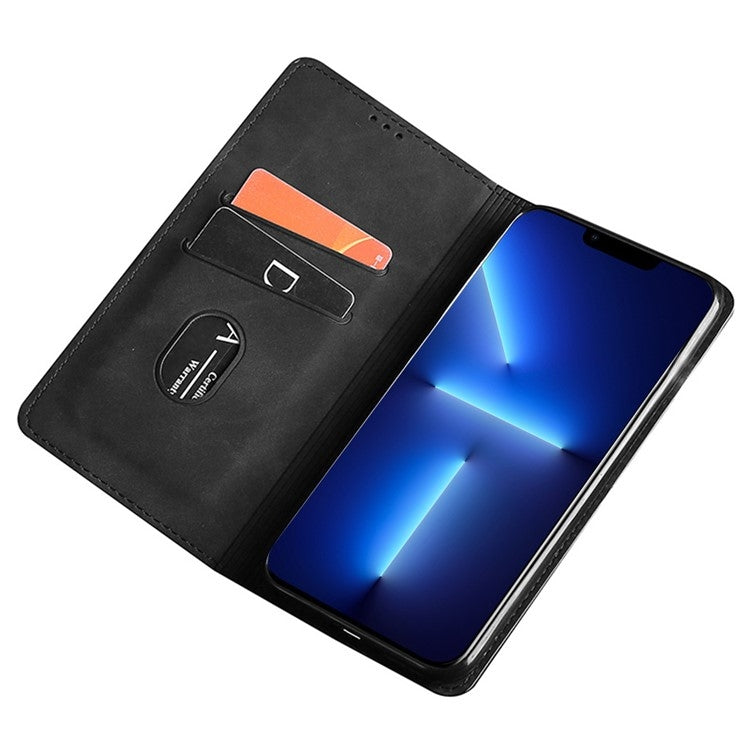 For Samsung Galaxy S25 Ultra 5G Skin Feel Magnetic Leather Phone Case(Black) by buy2fix