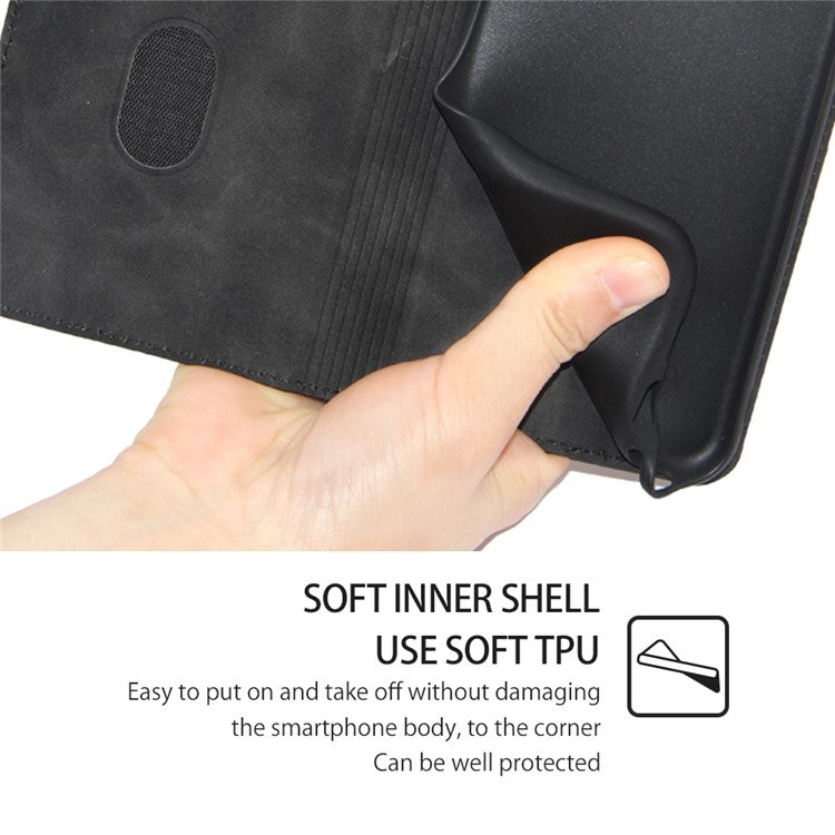 For Samsung Galaxy S25 Ultra 5G Skin Feel Magnetic Leather Phone Case(Black) by buy2fix