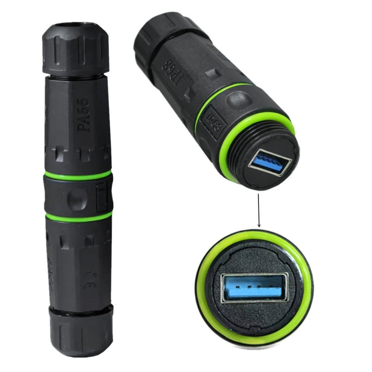 M20 5Gpbs USB3.0 Outdoor IP68 Waterproof Connector(Black) - USB 3.0 by buy2fix | Online Shopping UK | buy2fix