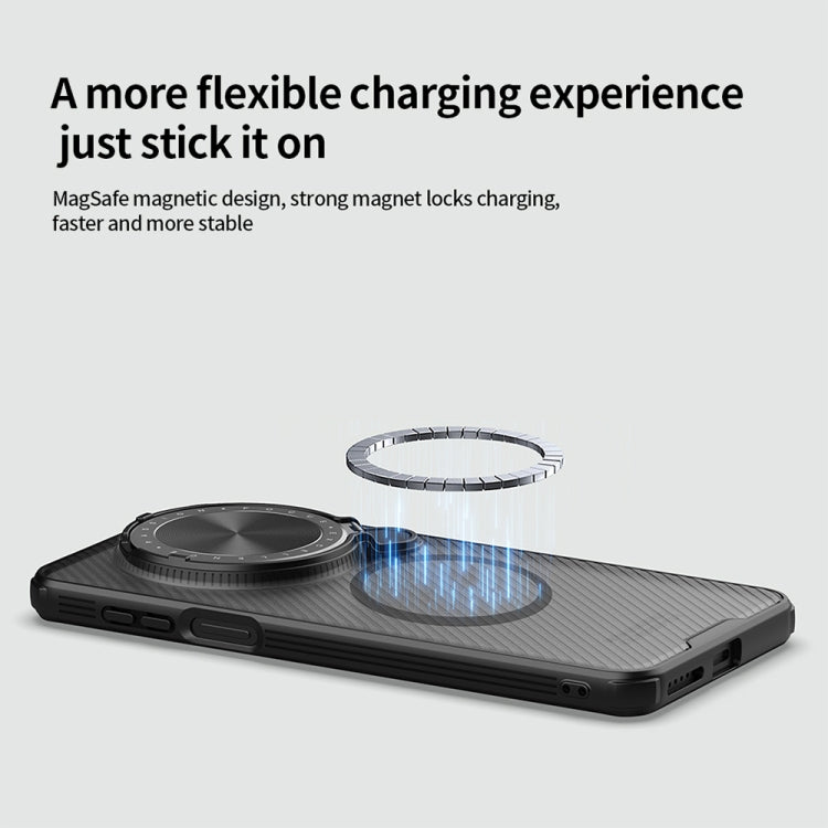 For Huawei Mate 70 NILLKIN CamShield Prop MagSafe Magnetic Translucent PC Phone Case(Black) - Huawei Cases by NILLKIN | Online Shopping UK | buy2fix