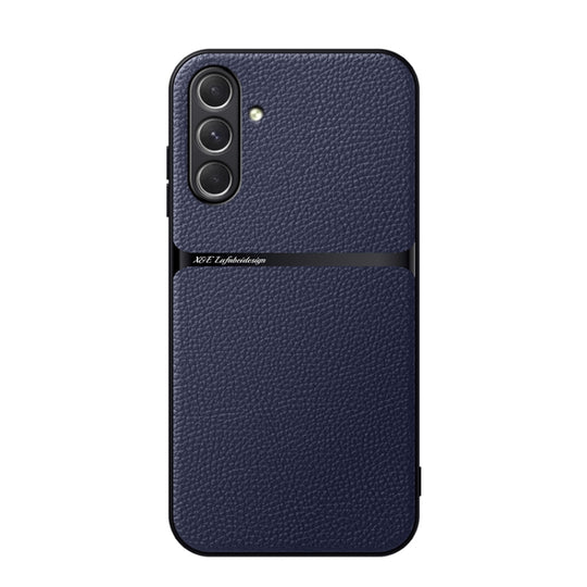 For Galaxy A56 5G Litchi Leather Magnetic Full Coverage Shockproof Phone Case(Navy Blue)