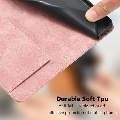 For Google Pixel 10 Tulips Embossed Leather Phone Case with Lanyard(Pink) - Google Cases by buy2fix | Online Shopping UK | buy2fix