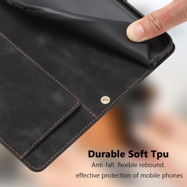 For Google Pixel 10 Tulips Embossed Leather Phone Case with Lanyard(Black) - Google Cases by buy2fix | Online Shopping UK | buy2fix
