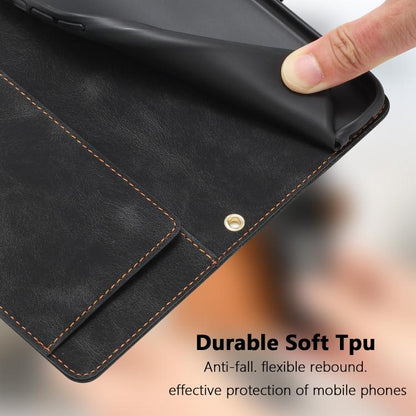 For Google Pixel 10 Tulips Embossed Leather Phone Case with Lanyard(Black) - Google Cases by buy2fix | Online Shopping UK | buy2fix