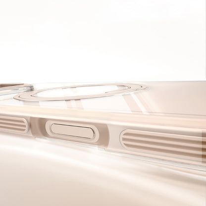 For iPhone 16 Pro Max Gear Plating PC 360 Ring Holder Magsafe Phone Case(Transparent) - iPhone 16 Pro Max Cases by buy2fix | Online Shopping UK | buy2fix