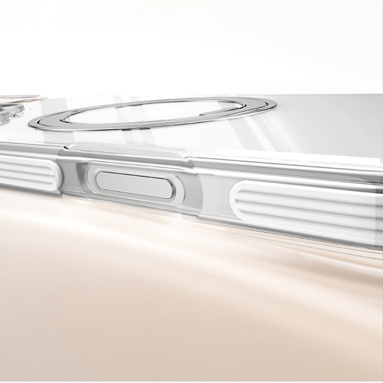 For iPhone 16 Plus Gear Plating PC 360 Ring Holder Magsafe Phone Case(Transparent Copper) - iPhone 16 Plus Cases by buy2fix | Online Shopping UK | buy2fix