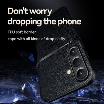 For Samsung Galaxy S25 5G Litchi Leather Magnetic Full Coverage Shockproof Phone Case(Red) by buy2fix