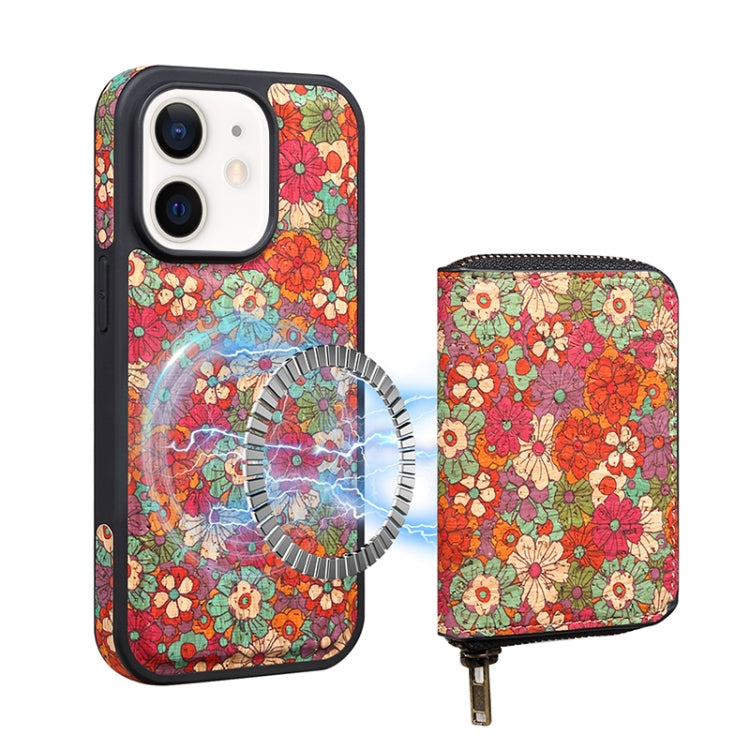 For iPhone 12 Denior D23 MagSafe Detachable Zipper Wallet Holder Phone Case(Red) - iPhone 12 / 12 Pro Cases by Denior | Online Shopping UK | buy2fix